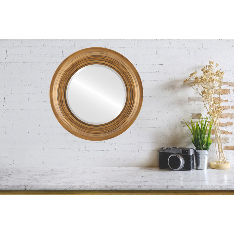 Pinter Oval Mirror, 34" x 28", Sunset Gold