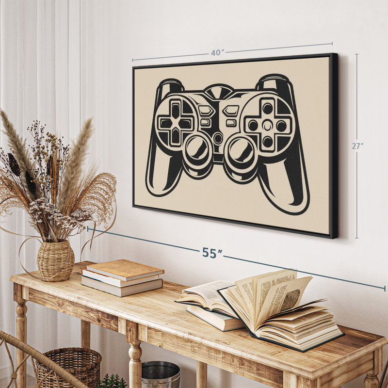 Illustration de contrôleur de jeu sur toile, H 27 po x l 40 po