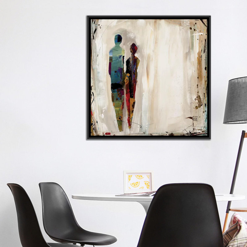 « impression », reproduction sur toile, H 18 po x l 18 po x P 1,5 po, Toile avec cadre noir, Pas de tapis