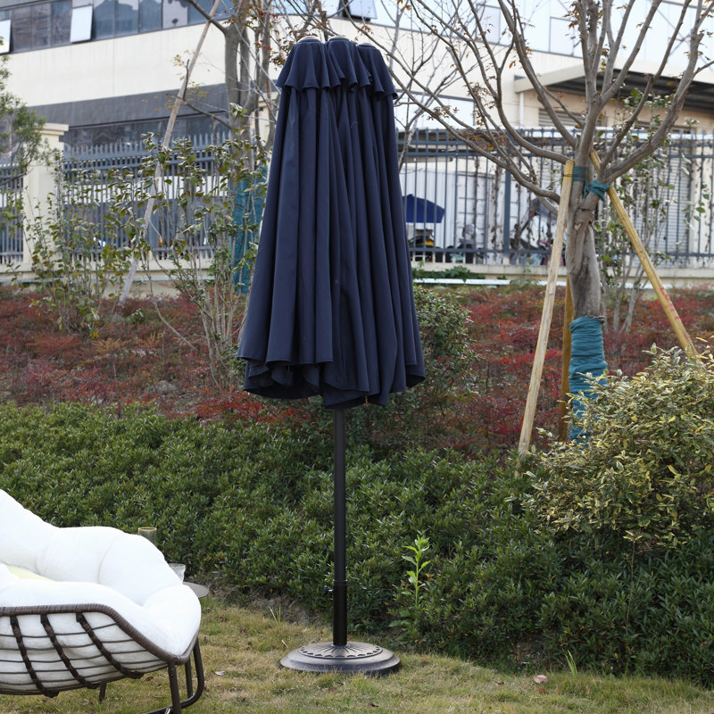 Grand parasol rectangulaire double 14,8 pi avec manivelle, Marine