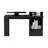 Writing Desk With Bookcase And Cabinet, Black