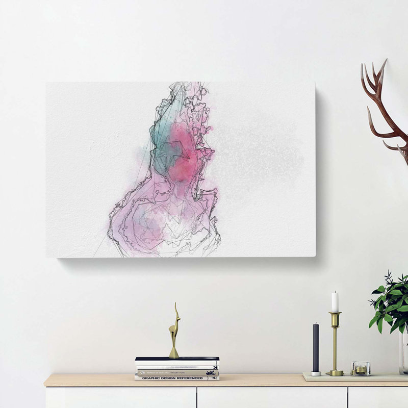 Falling Down In Abstract - Wrapped Canvas Painting, 35cm H x 50cm W x 3cm D