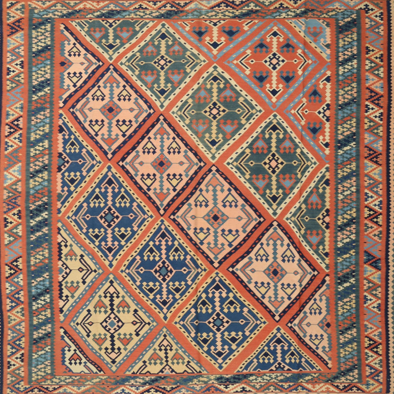 Southwestern Indoor Rug, Square 5'