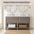 Lunnete 60'' Freestanding Double Bathroom Vanity with Engineered Stone Top-134282209