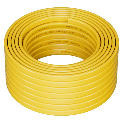 Fil électrique à usage domestique avec mise à la terre, câble en cuivre à haute pureté avec gaine en PVC, pour prises, interrupteurs, autres charges et projets d'éclairage (50 pi)