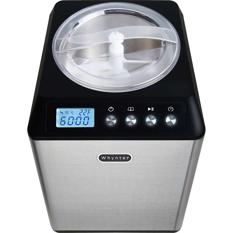 Whynter 2.1 Quart Black Stainless Steel Automatic Ice Cream Maker