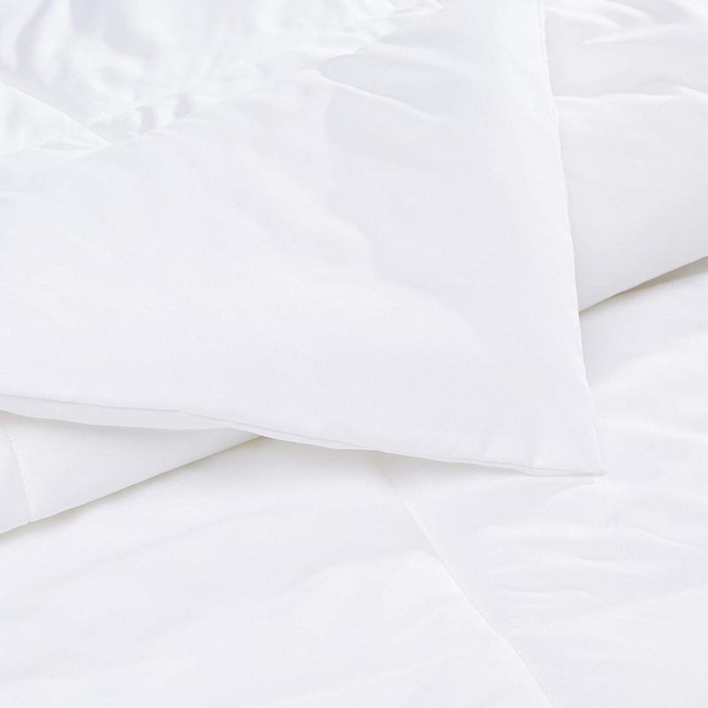 Édredon pour lit double / grand, réversible en microfibre légère toutes saisons, Blanc