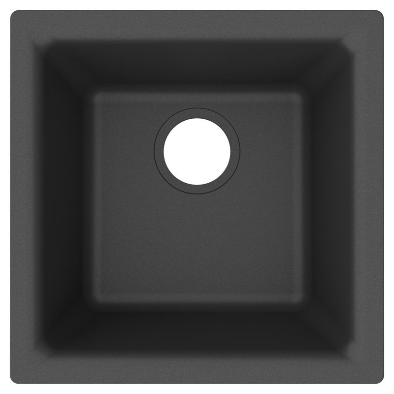 16" x 16" Double Basin Undermount Kitchen Sink with Accessories, Matte Black