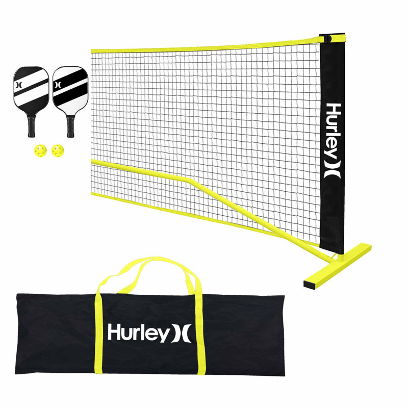 Ensemble de filet et boule de cornichon Hurley blanc et jaune