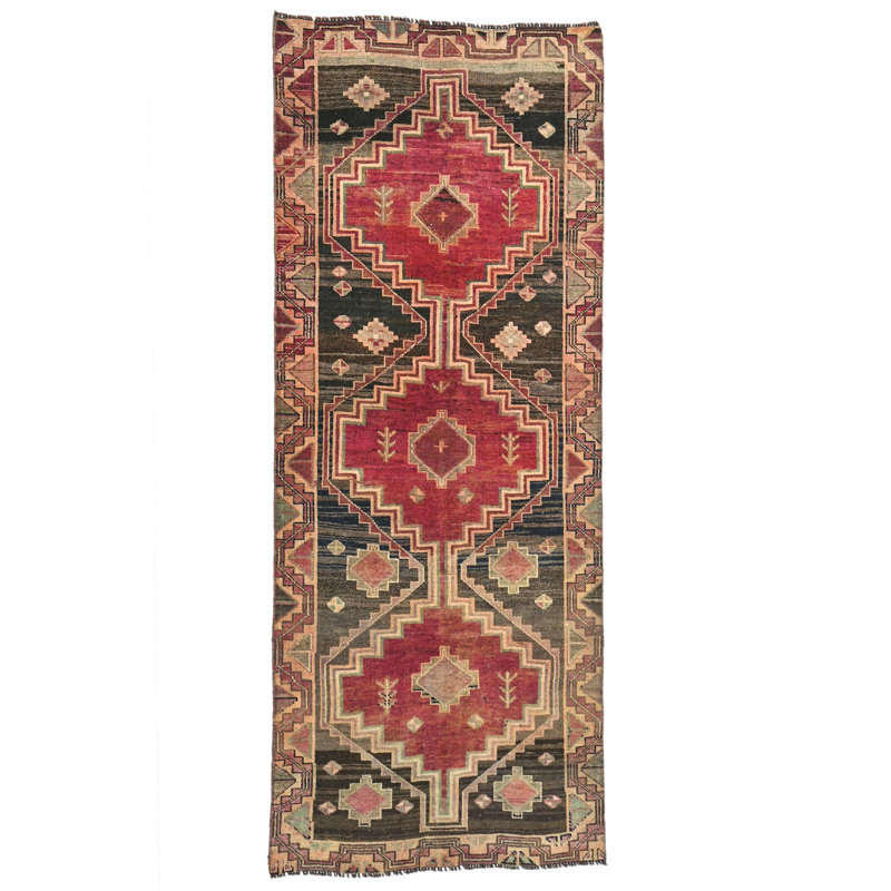 Tickmacrevan One-of-a-Kind 3'8" x 8'5" 1960s Area Rug in Blue/Brown