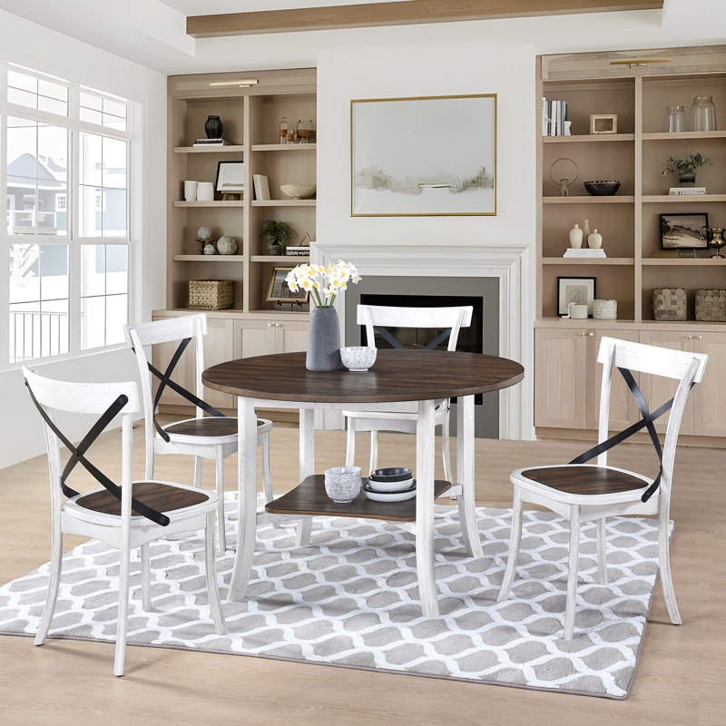 Ensemble de table ronde avec 1 table et 4 chaises