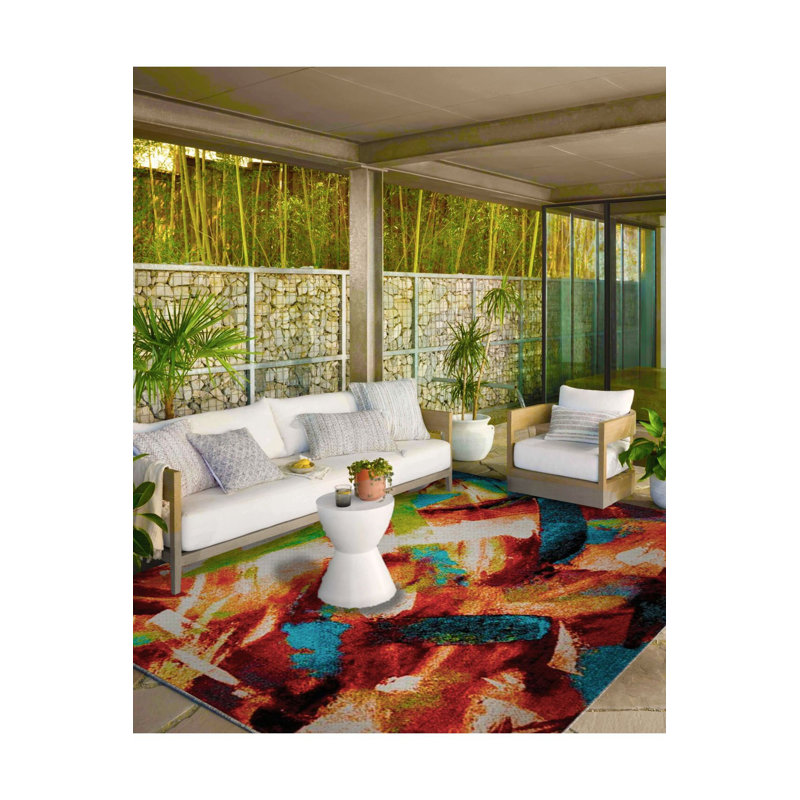 Tapis tissé pastel, Sous-tapis carré 3 pi 3 po inclus
