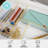 Thomas Martha Stewart Plastic Stackable Office Desk Drawer Organizer Set with Metallic Trim