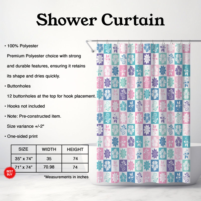 Rideau de douche Seaside Spectrum - Premium, H 74 po x l 71 po