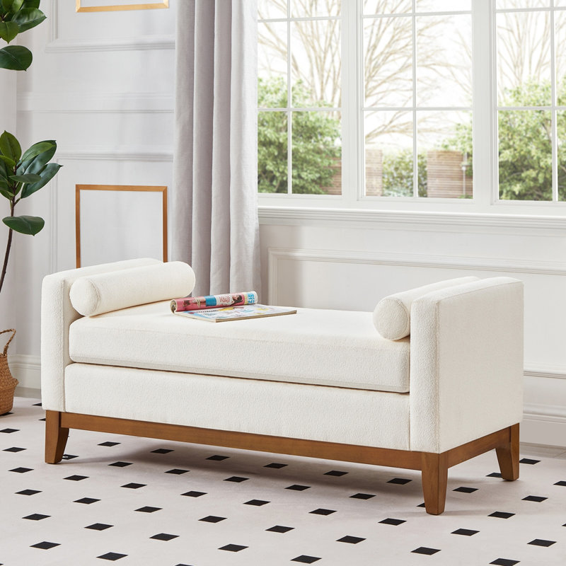 Banc style campagne moderne, Ivory
