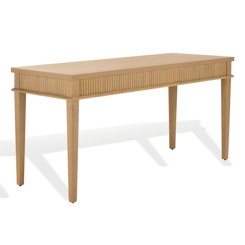 Shelbie 1 Drawer Reeded Desk, Oak