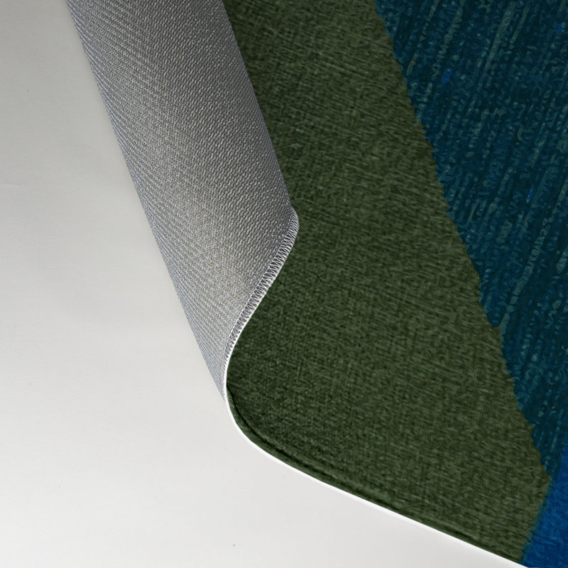 Tapis d'intérieur et d'extérieur à carreaux vert, Rectangulaire 3 pi x 5 pi