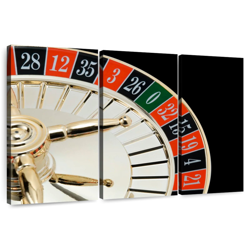 Senne roulette de casino doré, H 36 po x l 57 po
