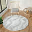 Grey Modern Shaggy Rug, Abstract Anti-Slip Easy to Clean Rug For Living Room, Dining Room, Bedroom, Kitchen-863128954