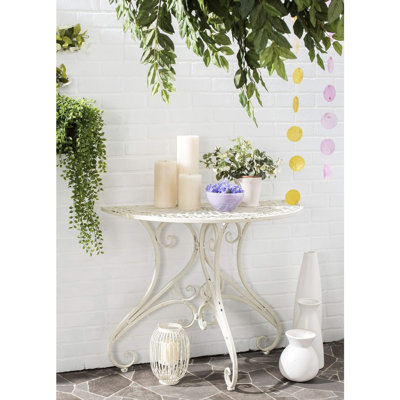 Table d'appoint d'extérieur blanc antique Collection
