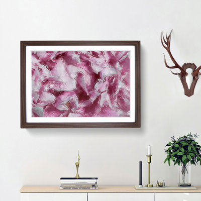 Beautiful Pink Carnation Petals in Abstract - Framed Print