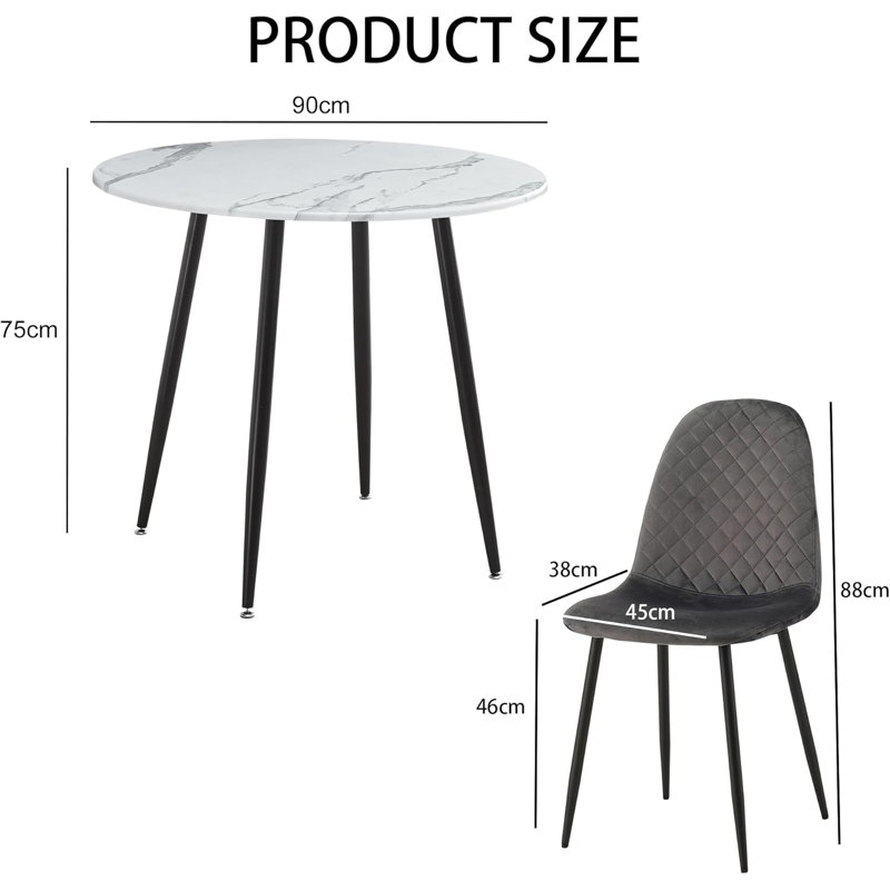 2 - Person Dining Set, Grey