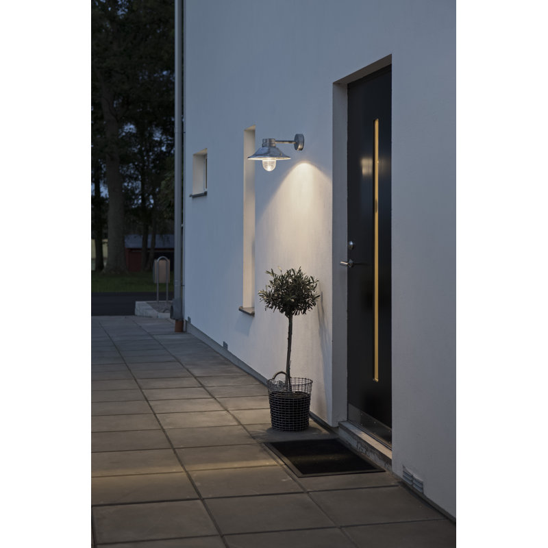 Vega 26.5cm H Integrated LED Outdoor Barn Light, Galvanised steel