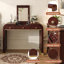 Coiffeuse 3 en 1 avec miroir rabattable-1272278801