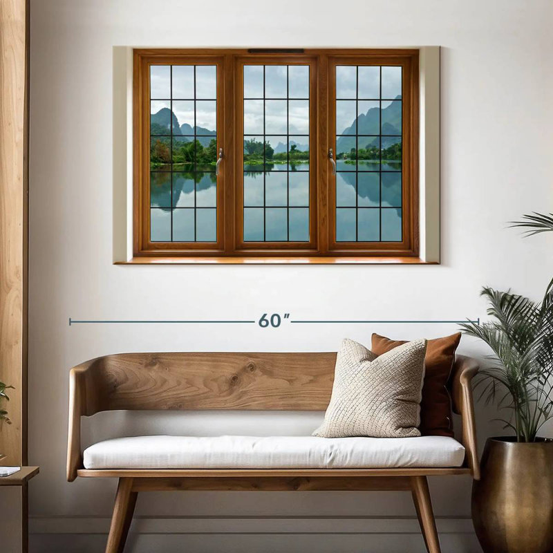Lilie Window Pane, 32" H x 48" W