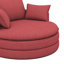 Fauteuil pivotant à 360 °, fauteuil simple d'appoint rond de 57,5 po avec coussins doubles et 3 coussins amovibles-1737427697