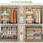 112" Closet Organizer System with Drawers and Shelves-846109944-849358052