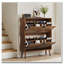 Armoire à chaussures, armoire de rangement à chaussures en noyer de 31,5 po, armoire à chaussures avec 2 tiroirs rabattables