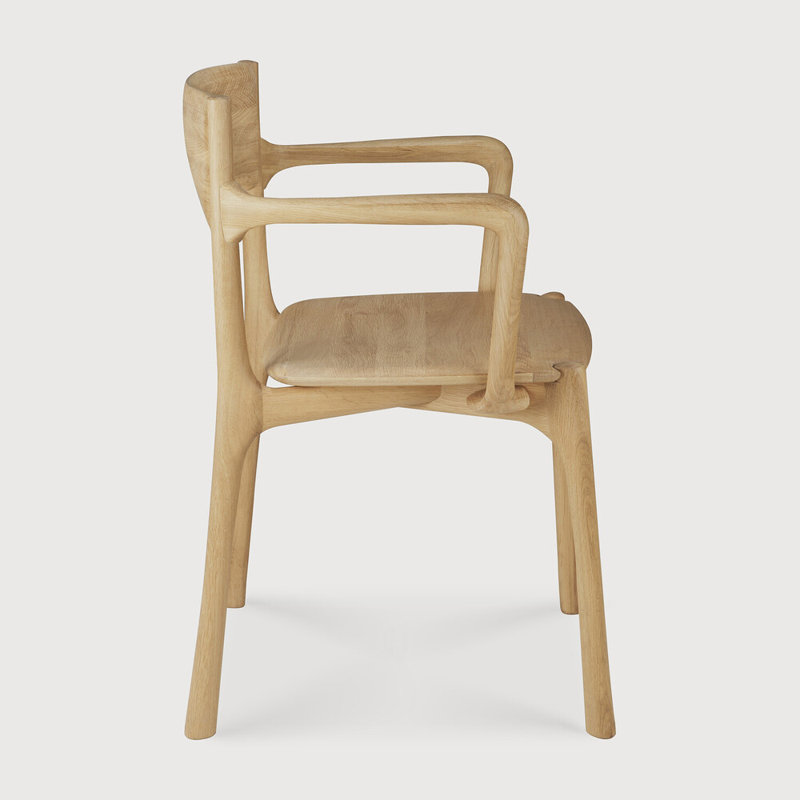 Pi Solid Wood Arm Chair, Natural