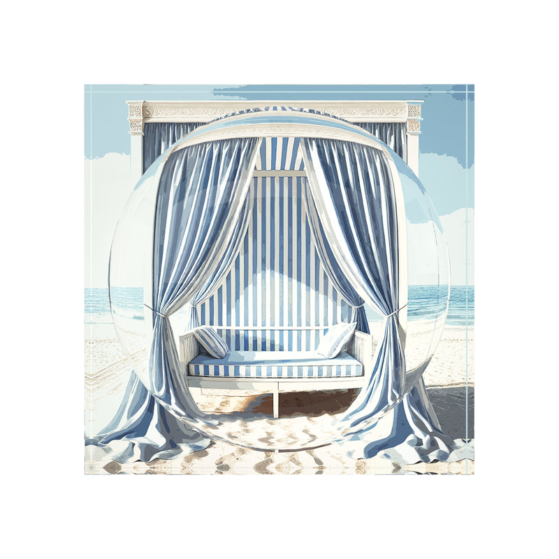 Square Striped Decorative Tray, 6"W x 6"D x 2"H