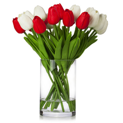 Silk Tulip Arrangement in Vase