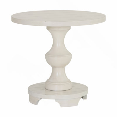 Traditional Round Pedestal End Table