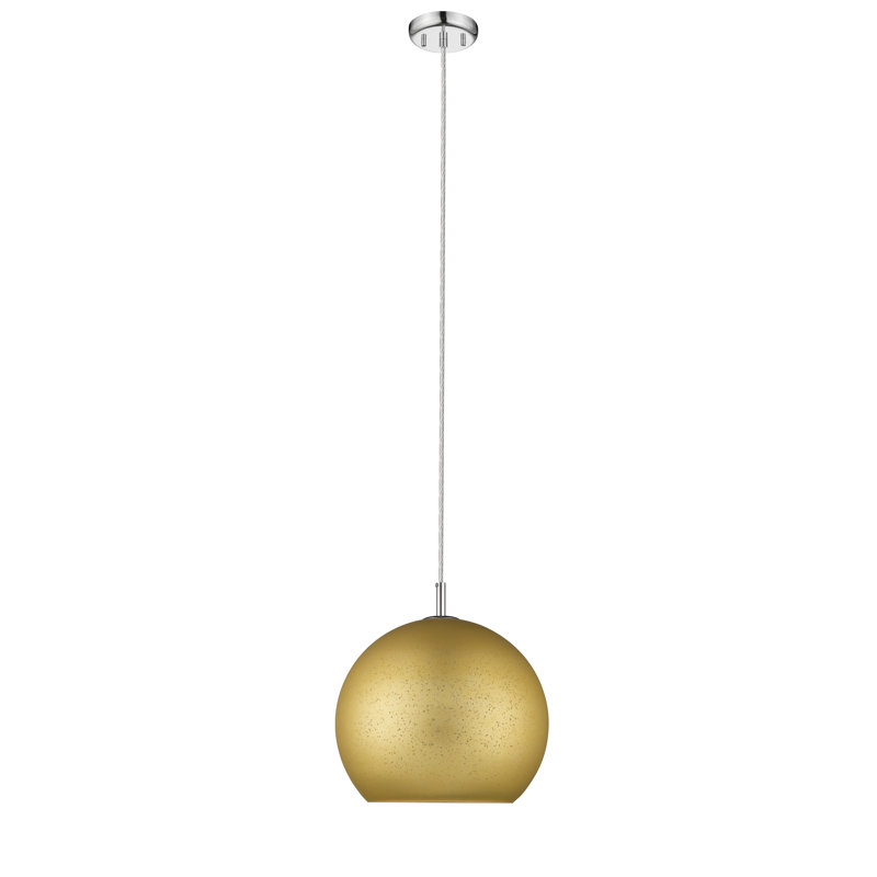 Luminaire sphère suspendu 1 lumières simple Didcot, Or