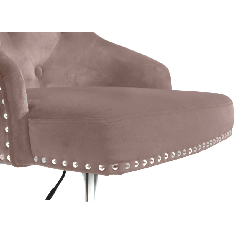 Tabouret Bocana, Rose, Chrome