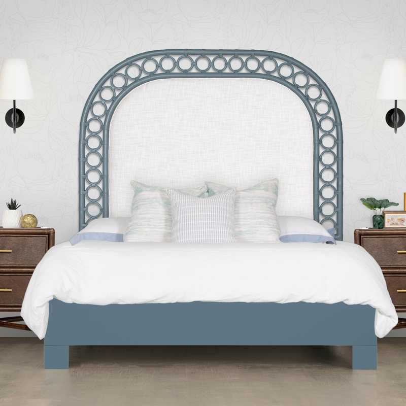 Lit standard Solana, Bleu régate, Grand lit