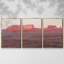 Red Rocks At Dusk I, reproduction d'art encadrée sur toile 3 pièces-263180433-263180438