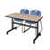 Kobe Flip-Top Training Nesting Table, 2 Zeng Stack Chairs