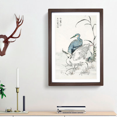 Heron & Egret by Numata Kashu - Picture Frame Painting Print