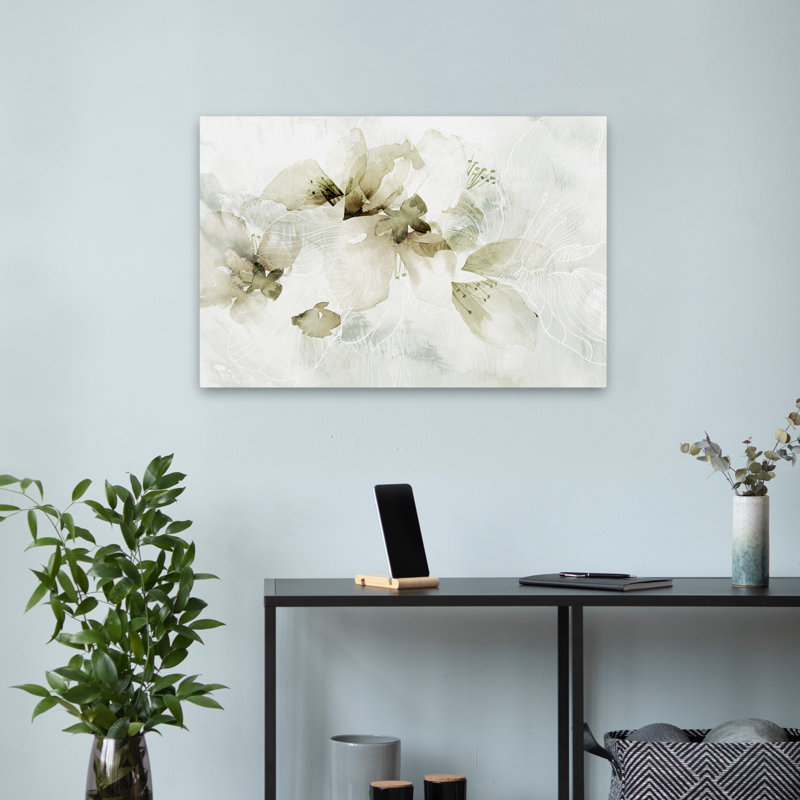 Plantes, fleurs, abstrait, fleurs de cerisier, H 16 po x l 24 po