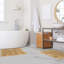 Sandcliff Checkered Cotton Non-Skid Machine Washable 2 Piece Bathroom Rug Set-1182882590