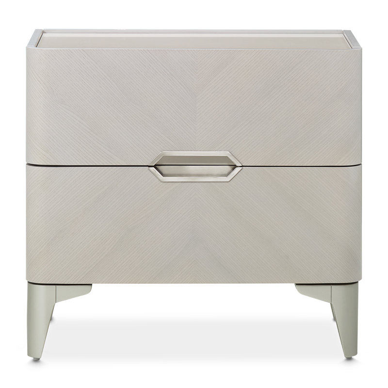 Penthouse 2-Drawer Nightstand - Ash Gray