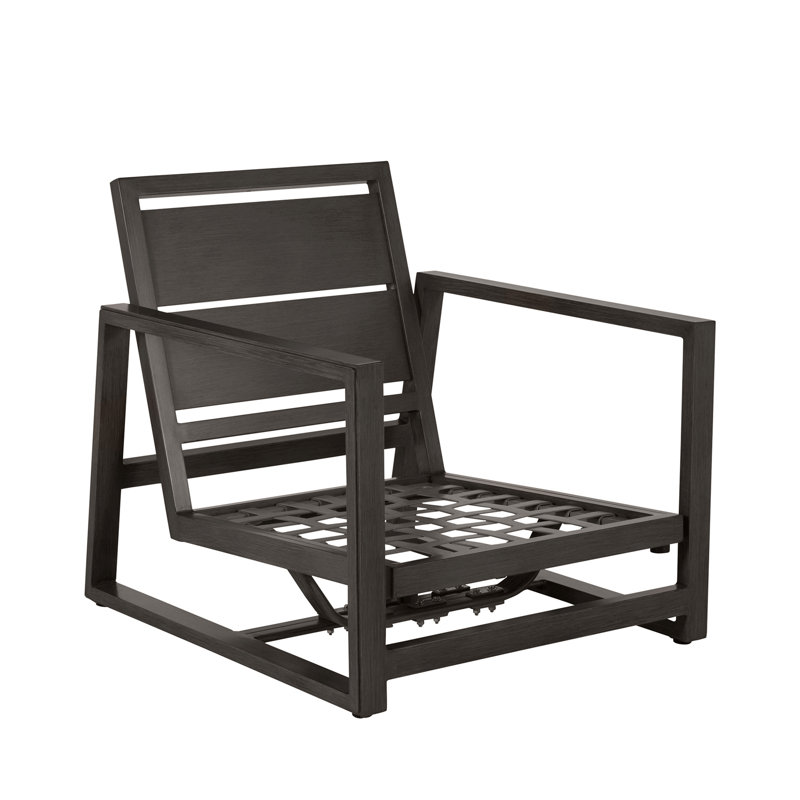 Avondale Patio Lounge Chair with Cushions, No Welt + Standard Fill, Linen Chambray, Slate Gray