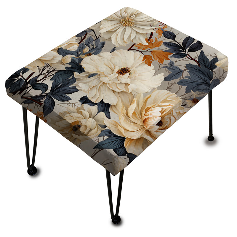 Ethereal Blooms - Plants Rectangle Ottoman