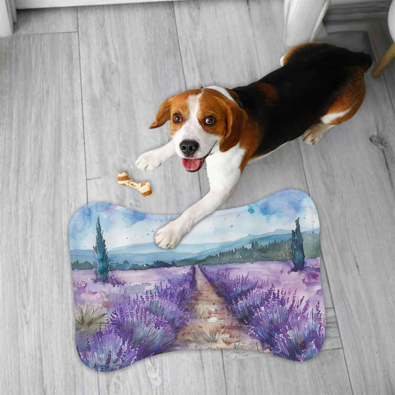 Tapis mauve doux 1 pièce