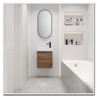 Meuble-lavabo flottant avec base simple pré-assemblée