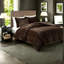 Ensemble de literie luxueuse en fausse fourrure, polyester doux et confortable